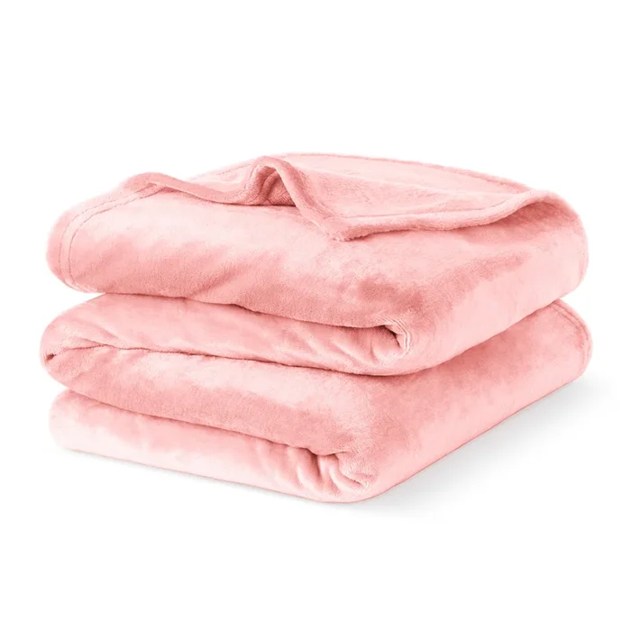 Double Fleece Blanket – Blush