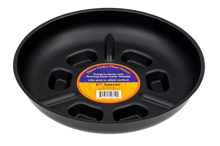 Down Under Plant Saucer – 8″ Black