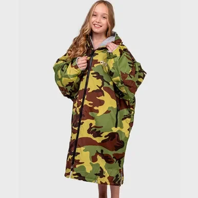 dryrobe® Advance Kids Long Sleeve Camo/Grey Age 10-14