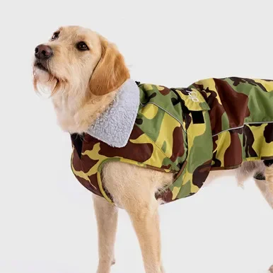 dryrobe® Dog Waterproof Dog Jacket Camo Grey