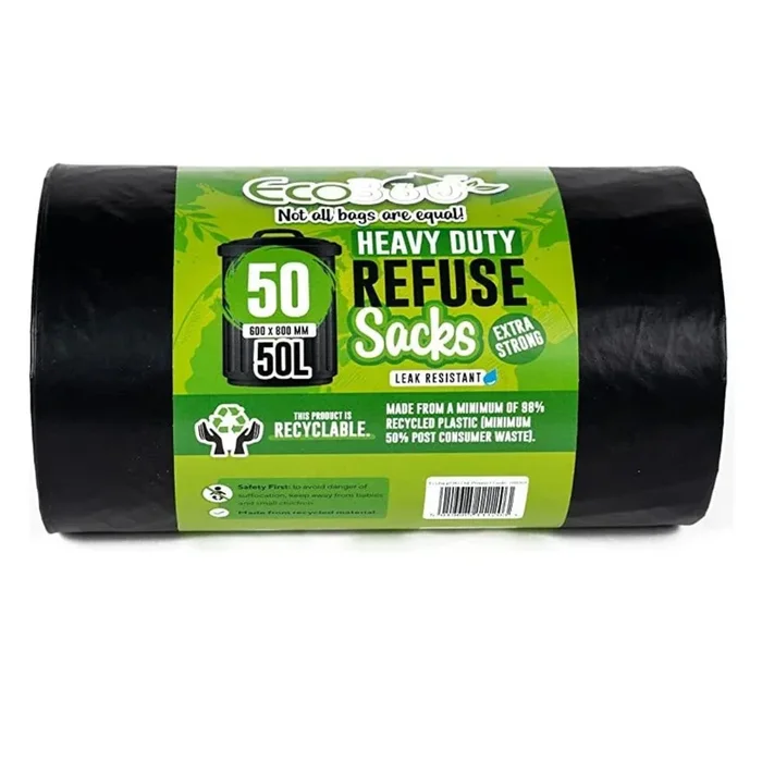 Ecobag® Heavy Duty Refuse Sacks – Black 50 x 100L