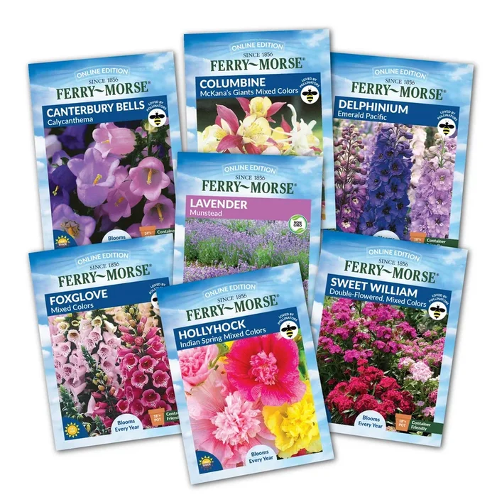 English Cottage Perennial Garden Seed Variety Pack – 7 Pack