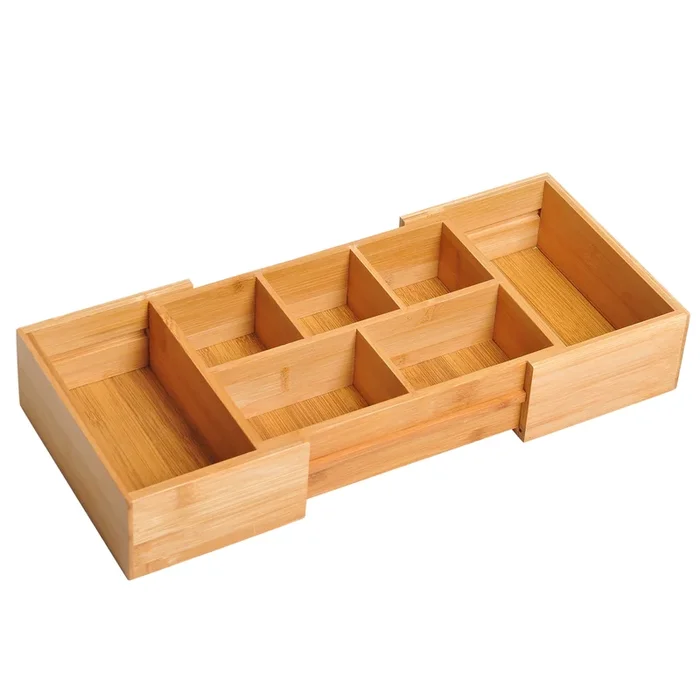 Extendable Storage Solution – Adjustable Drawer Organizer with Dividers, 24.6-41cm – Ideal for Tidy Kitchen, Office, and Bedroom Drawers