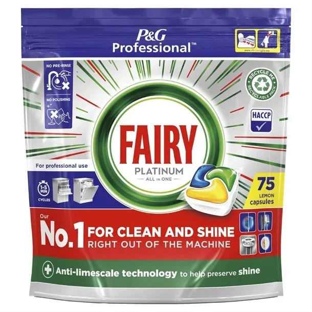 Fairy Dishwasher Tablets Platinum Pack 75 Lemon