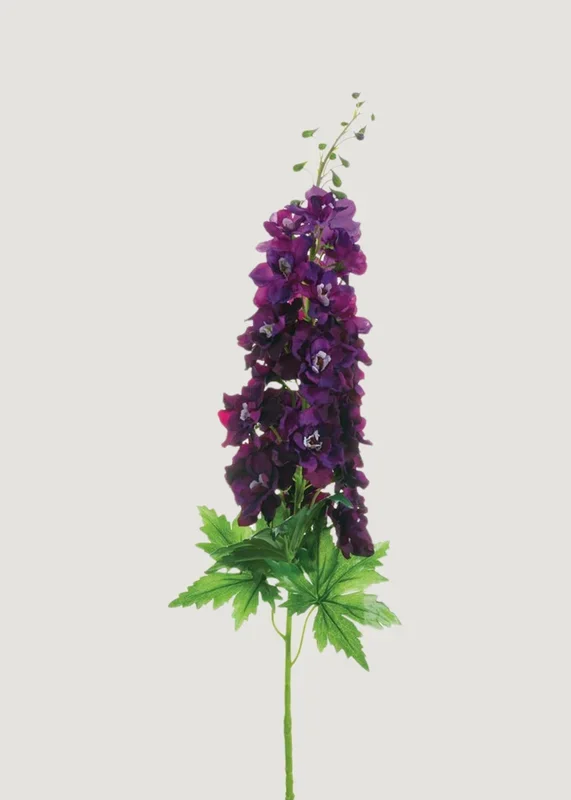 Fake Delphinium Wildflower in Deep Purple – 37.5″