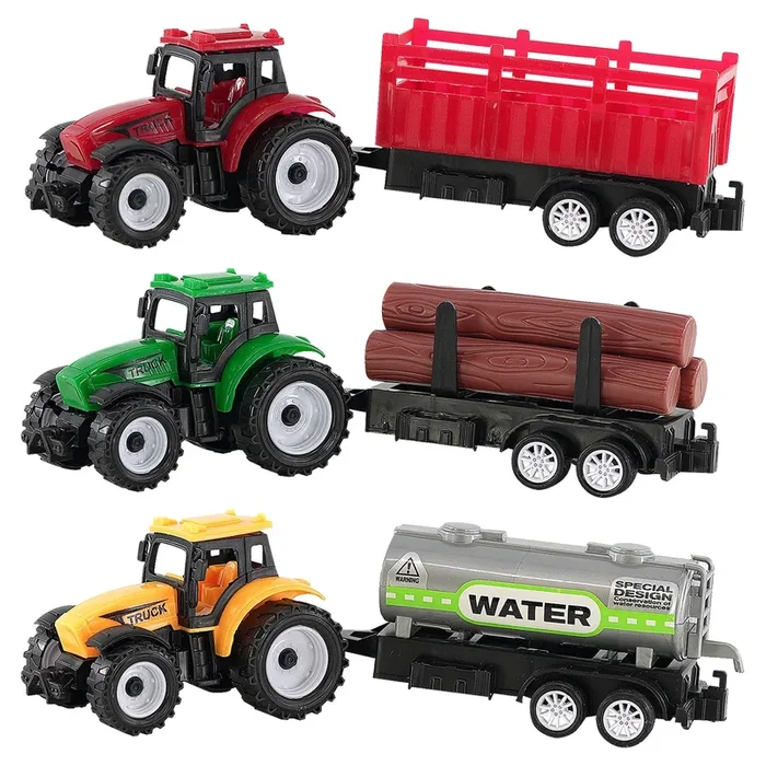 Farm Tractor and Trailer Playset