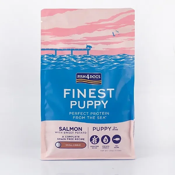 Fish4Dogs Finest Salmon with Sweet Potato Small Kibble Dry Dog Food – Puppy (1.5kg)