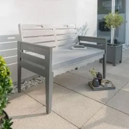 Florenity Grigio 2 Seat Bench – Grey