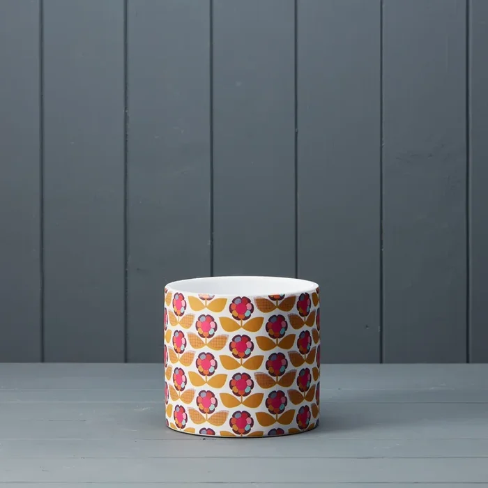 Flower Power Pattern House Plant Pot – 14cm