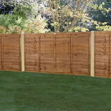 Forest Garden 6ft x 4ft (1.83m x 1.22m) Brown Pressure Treated Superlap Fence Panel – Pack of 4