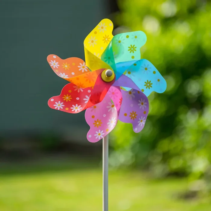 Fountasia Giant Multi Flower Colourful Windmill – 75cm