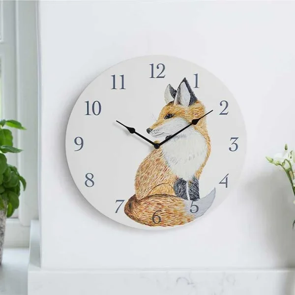 Fox Indoor or Outdoor Wall Clock