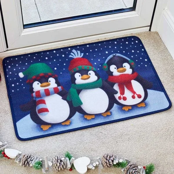 Frosty Penguins Christmas Doormat – 40 x 60cm