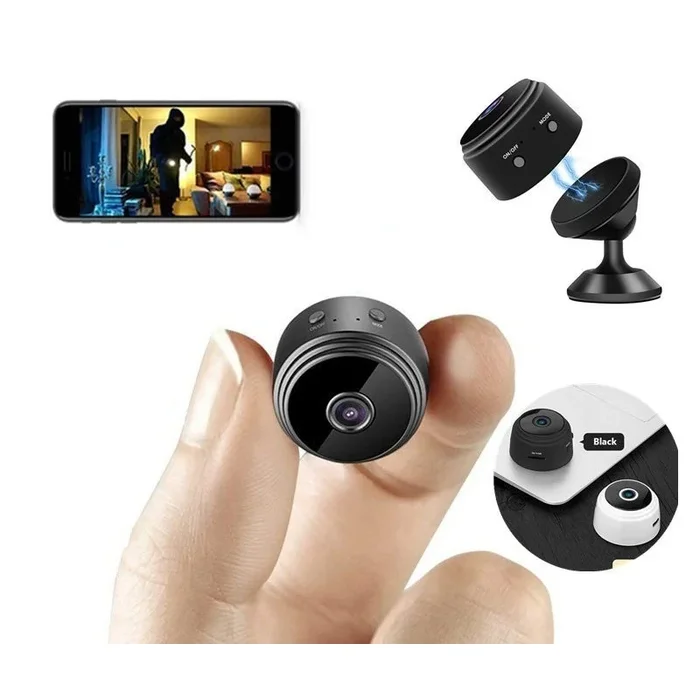 Full 1080P HD Wireless Mini Camera – Small Camera for Recording – Black