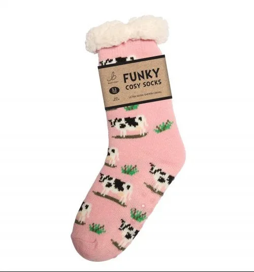 Funky Cosy Socks Grazing Cows