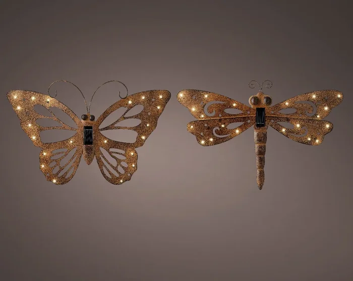 Galvanised Metal Insect Solar Powered Light Up Decoration