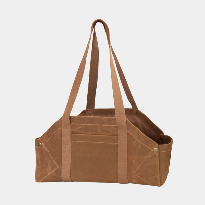 Gardenheir Waxed Canvas Origami Harvesting Trug/Tote in British Tan