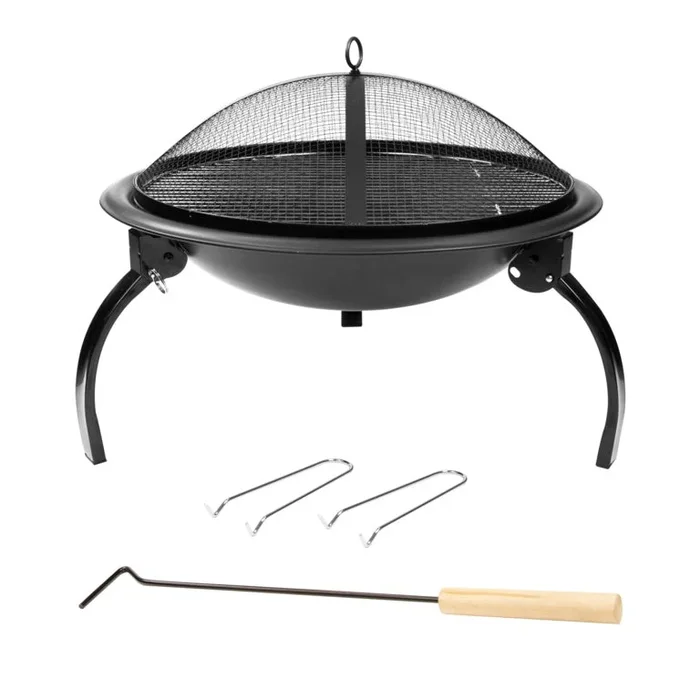 GardenKraft Fire Pit / Bowl with BBQ & Grill – 54cm – SALE