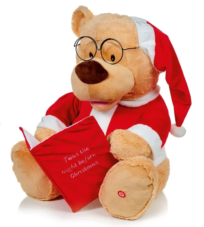 Giant 70cm Story Telling Magical Christmas Bear – 3 Minute Story Time!