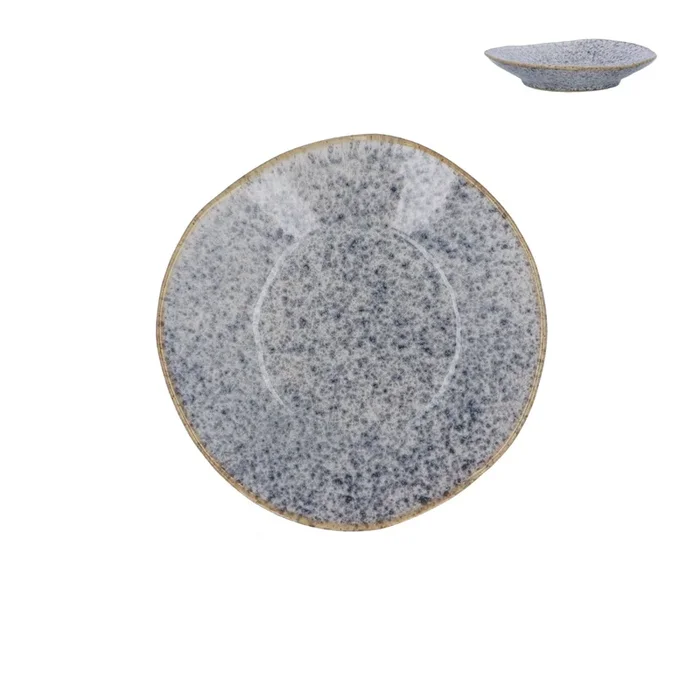 Gisela Graham – Blue Speckled Stoneware Plate 19cm