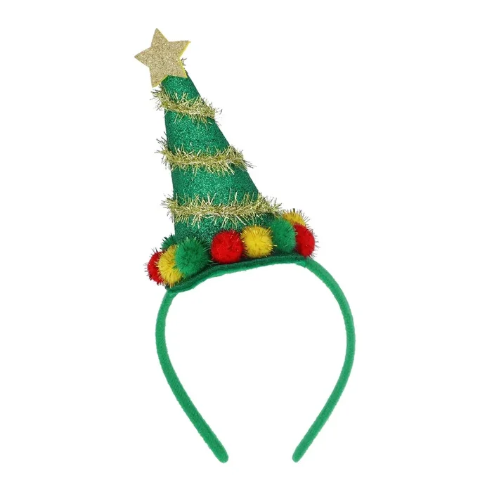 Gisela Graham – Christmas Tree with Pom-Poms Hairband