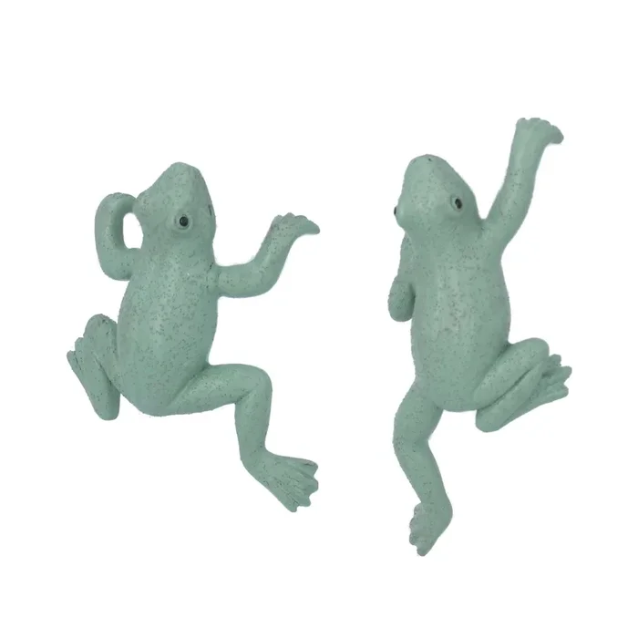 Gisela Graham – Green Frog Pot Hangers Resin Ornament