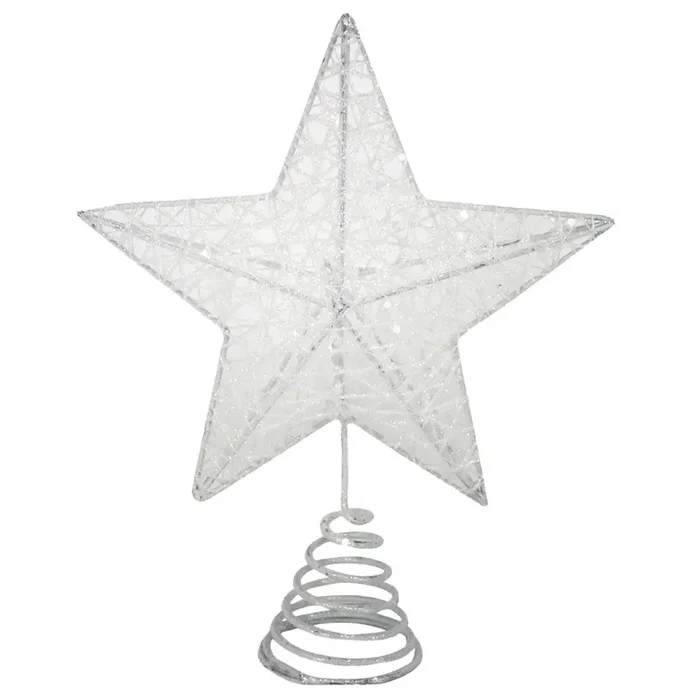 Gisela Graham Acrylic Tree Topper Iridescent Sparkling Mesh Star
