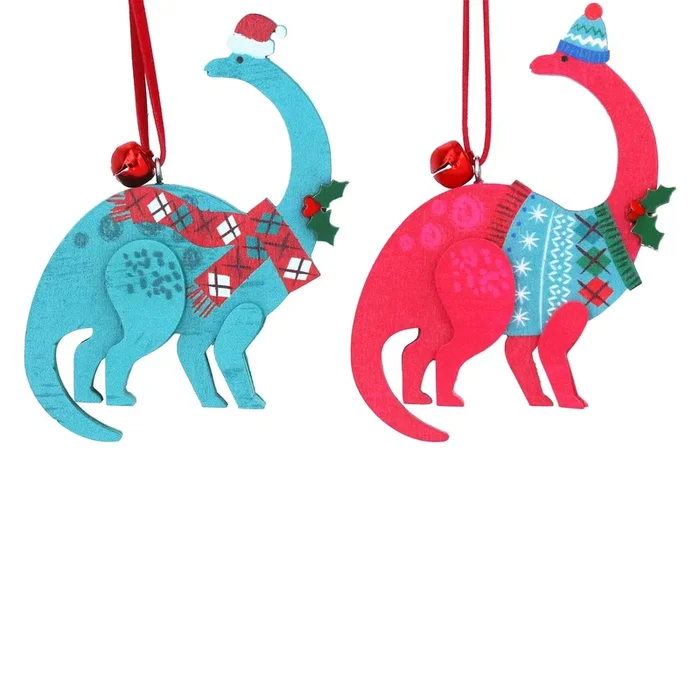 Gisela Graham Jolly Brachiosaurus Dinosaur Christmas Bauble