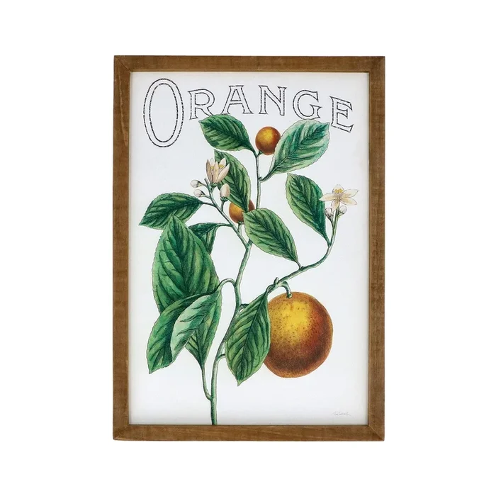 Gisela Graham Orange Wood Wall Plaque