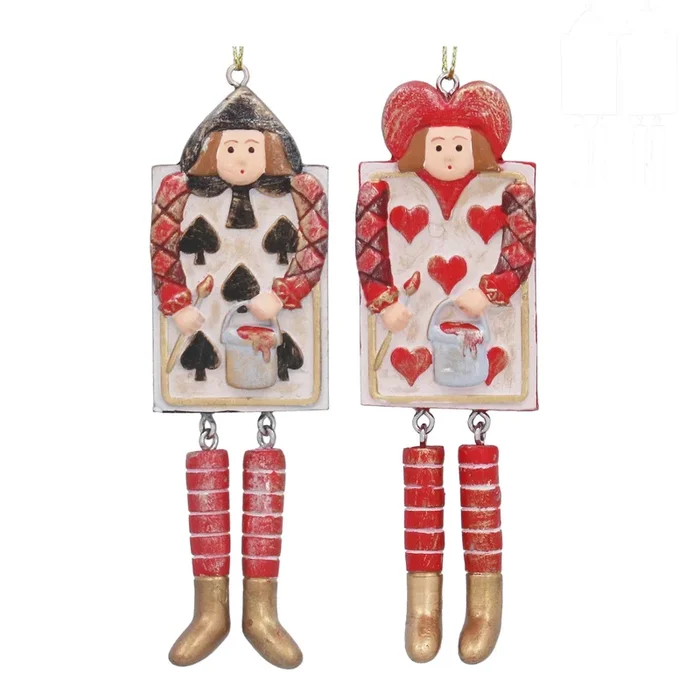 Gisela Graham Resin Playing Card Man Bauble with Dangly Legs