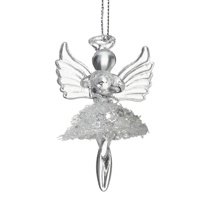 Glass Hanging Angel Christmas Tree Decoration