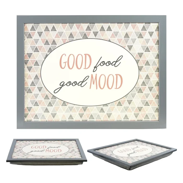 Good Food Good Mood Lap Tray With Bean Bag Cushion