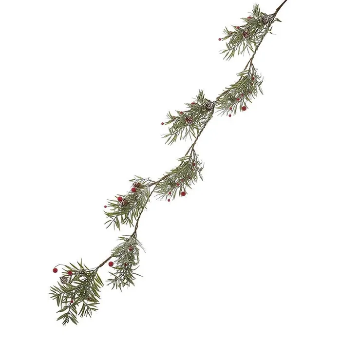 Green Rosemary & Berries Garland – 130cm