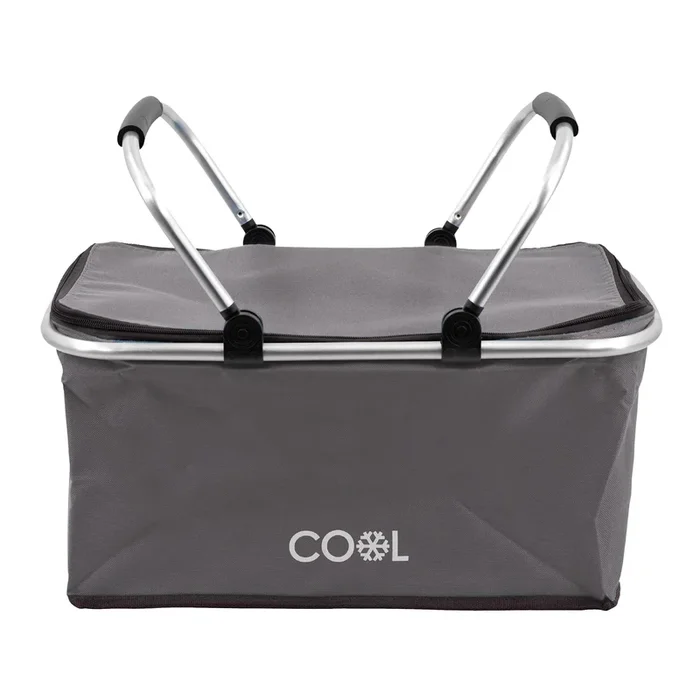 Grey Cooler Basket Bag