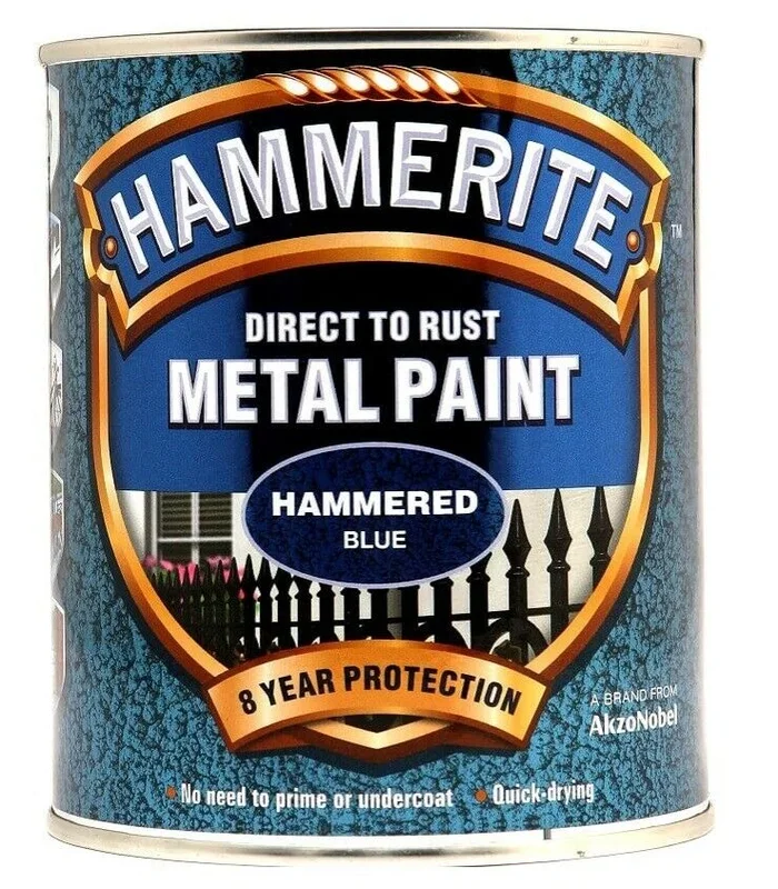 Hammerite Metal Paint Hammered 750ml – Blue