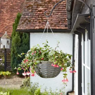 Hanging Basket Kielder Faux Rattan Basket 14″