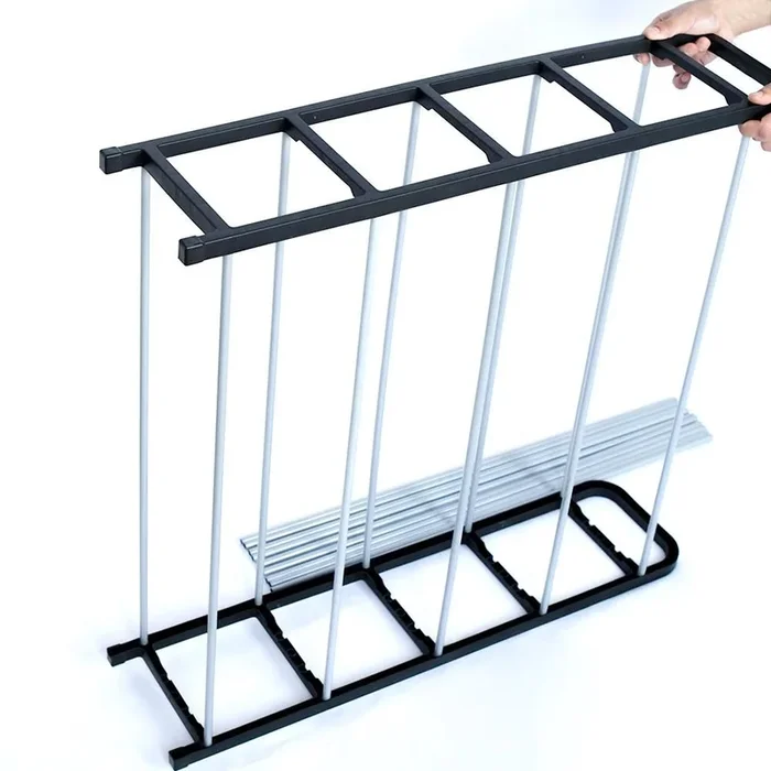 Heavy Duty Flexible Shoe Rack Black – 5 Tier