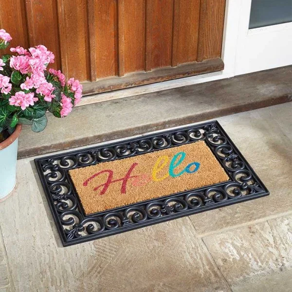 Hello Rainbow Narrow Insert Decoir Door Mat – 53x23cm