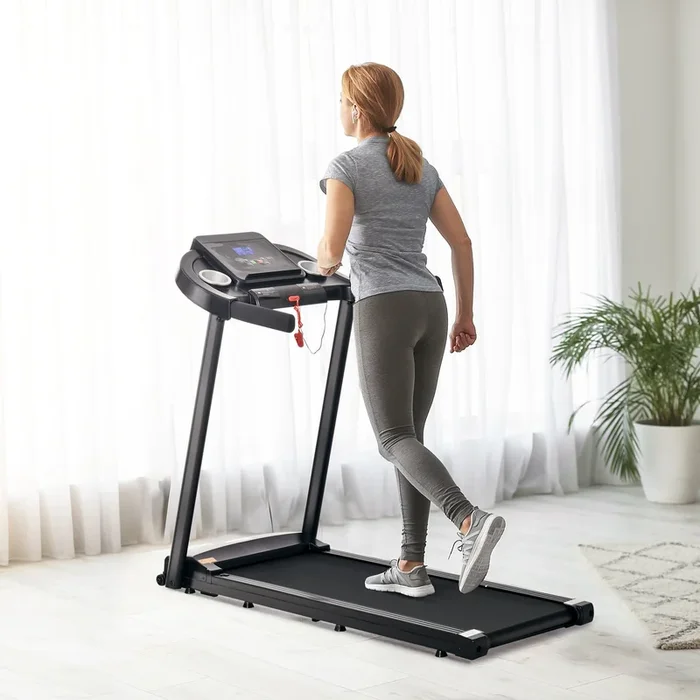 HOMCOM 1.5HP Treadmill, 12km/h Electric 1.5HP Motorised Running Machine, with 12 Programs, LED Display, for Home Gym Indoor Fitness