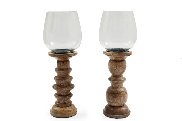 Hurricane Glass Candle Holder – 28cm