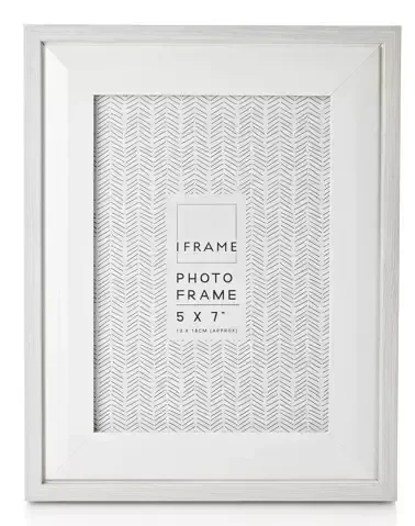 iFrame Grey & White Two Tone Frame 5″ x 7″