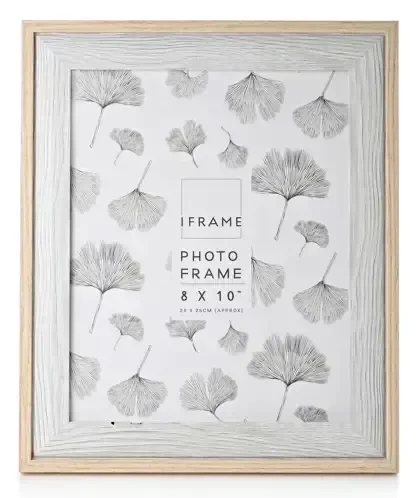 iFrame Wood & Grey Two Tone Frame 8″ x 10″