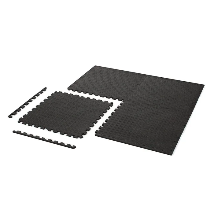 Interlocking Gym Mat – Corrugated Black