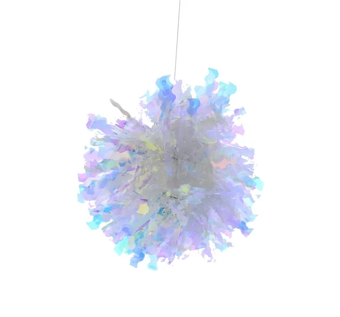 Iridescent Wave Cut Pom Pom Ball – 12cm