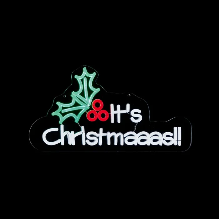 It’s Christmaaas Hanging Lit Neon LED Sign – 45cm