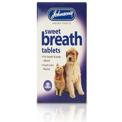 Johnsons Sweet Breath Tablets for Cats & Dogs Pack of 30