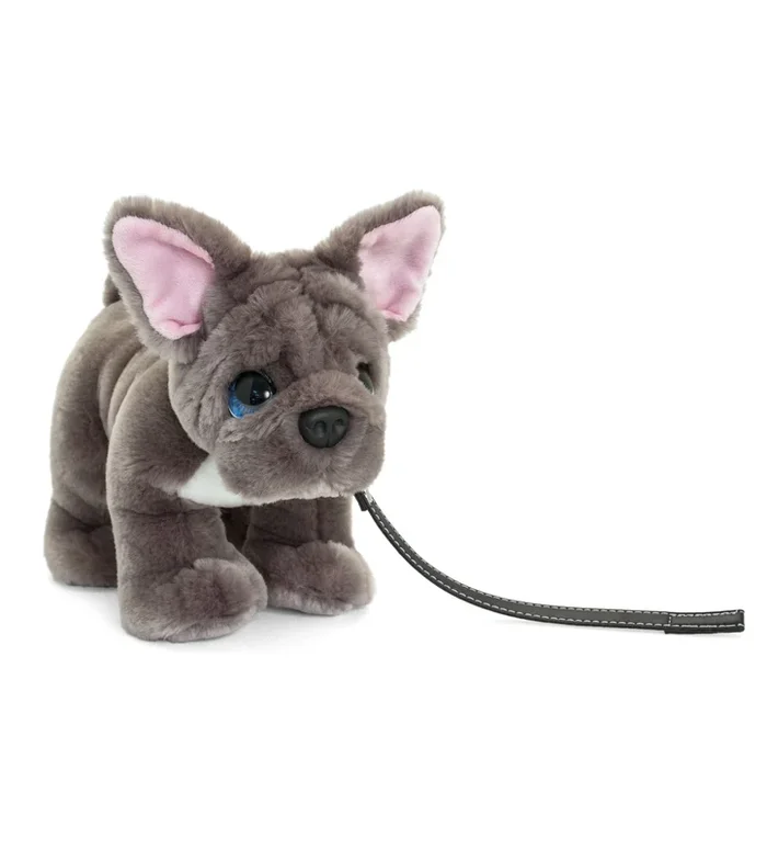 Keel Toys 30cm Signature Cuddle Puppy Dog On Lead – French Bulldog