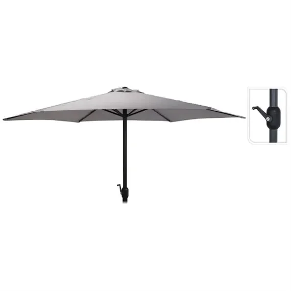 Koopman 2.7m Crank Parasol – Light Grey (FD4300720)