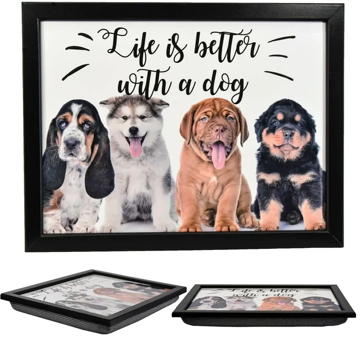 Lap Tray With Bean Bag Cushion (Dogs)