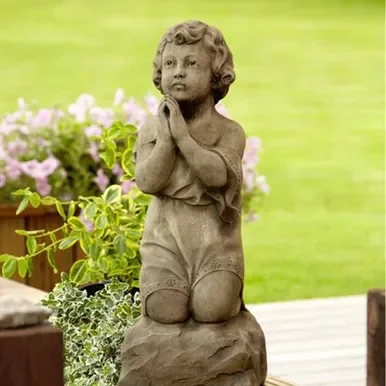 Large Praying Girl on Rock